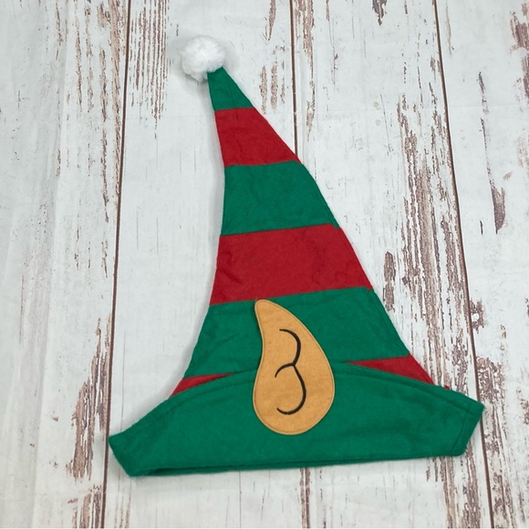 Christmas Elf Hat Felt Red & Green Sz OSFM - Picture 4 of 10
